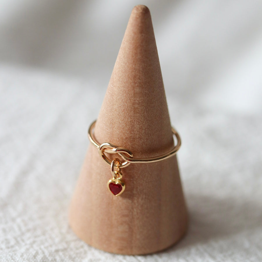 Personalized Charm Knot Ring