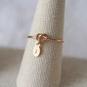 Personalized Charm Knot Ring