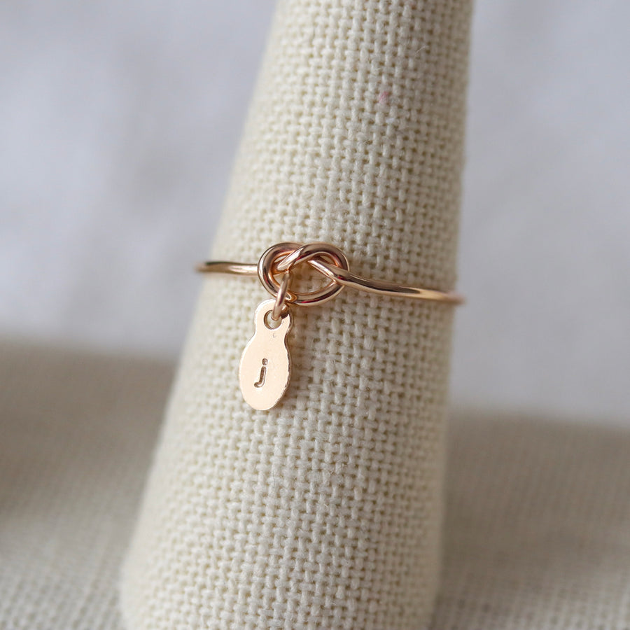 Personalized Charm Knot Ring