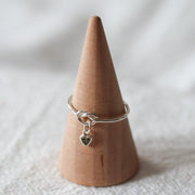 Personalized Charm Knot Ring