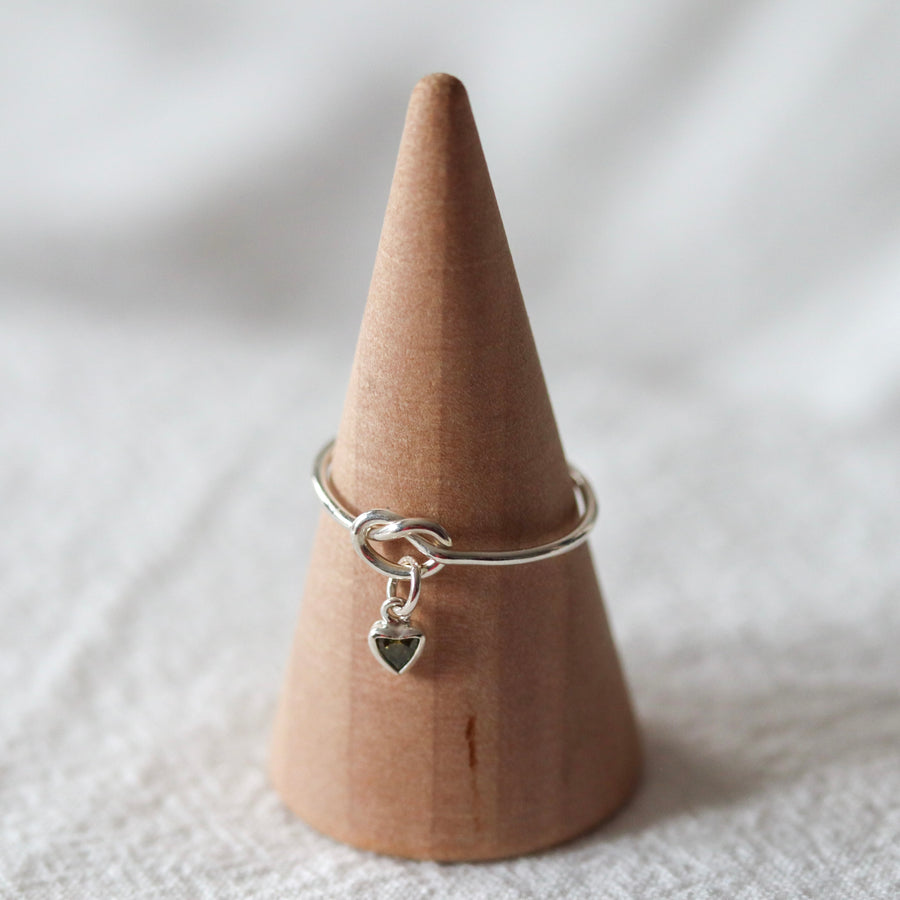 Personalized Charm Knot Ring