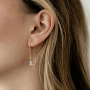 Herkimer Diamond Threader Earrings