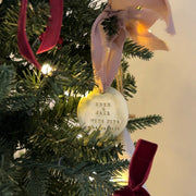 Pre-Order: Hand-Stamped Personalized Brass Ornaments