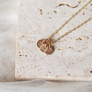 Personalized Tiny Birth Flower Or Initial Necklace