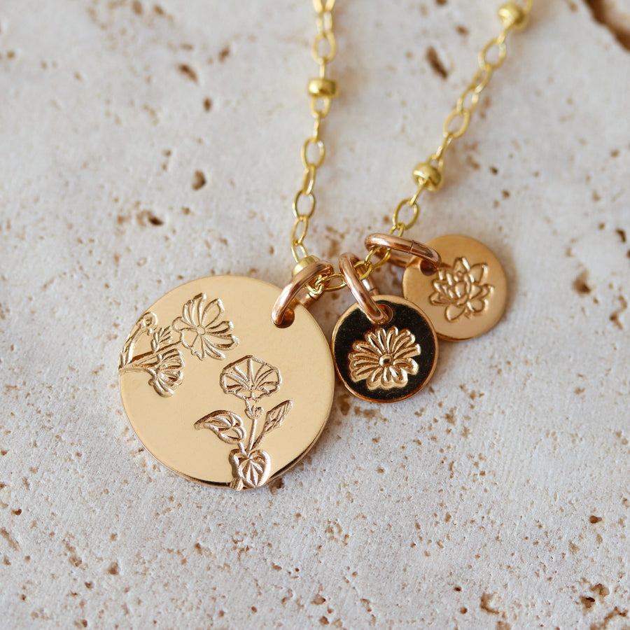 Personalized Family Bouquet Necklace