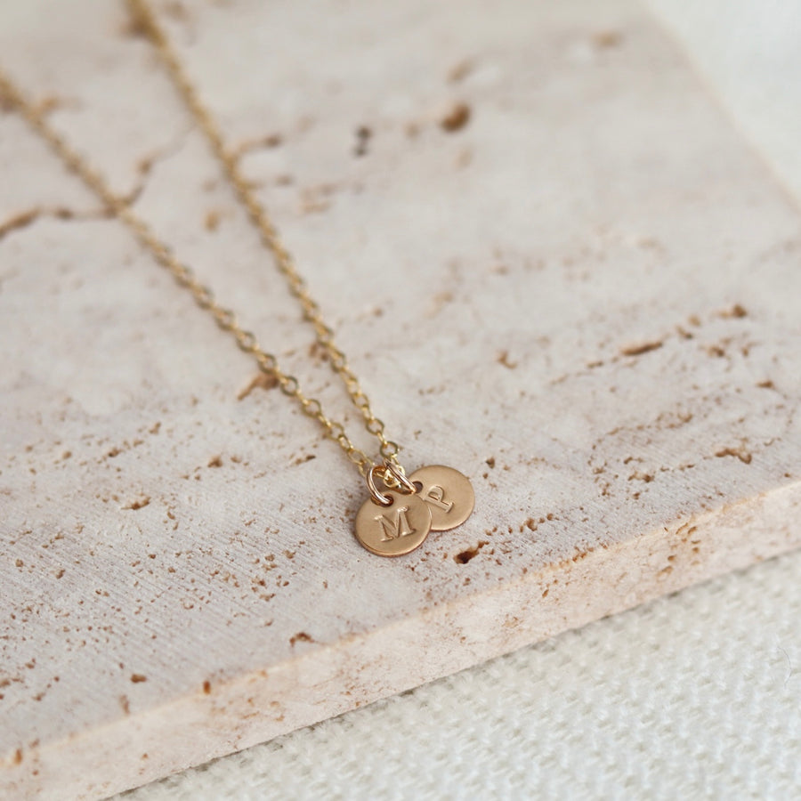 Personalized Tiny Birth Flower Or Initial Necklace