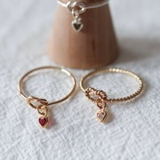 Personalized Charm Knot Ring