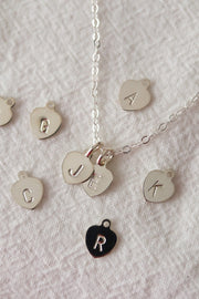 Personalized Initial Heart Tag Necklace