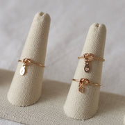 Personalized Charm Knot Ring