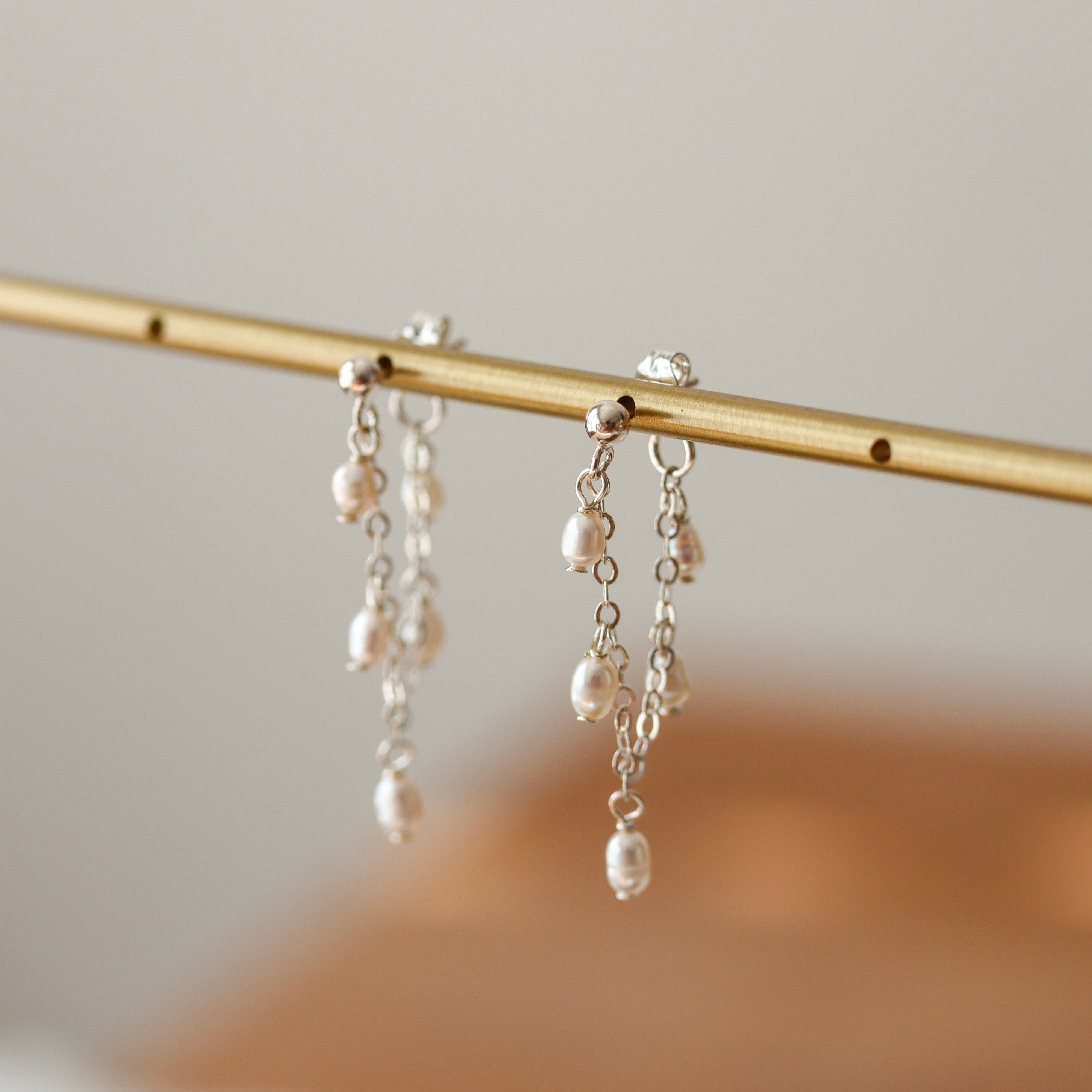 Pearl Chain Earrings