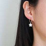 Baroque Star Pearl Hoops
