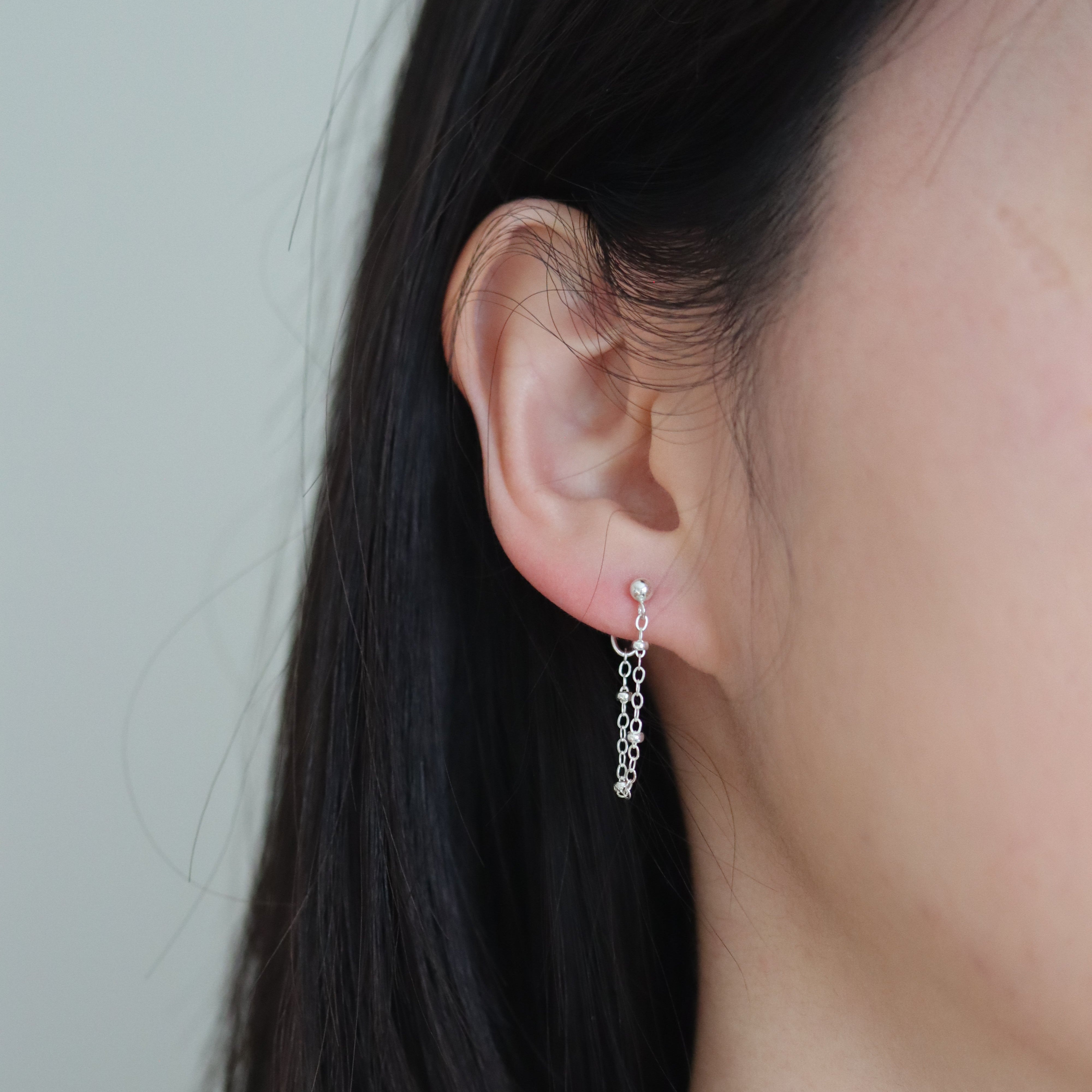 Satellite Lace Chain Earrings