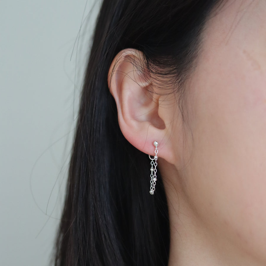 Satellite Lace Chain Earrings
