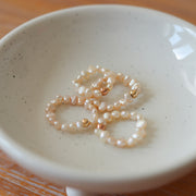 Beaded Nugget Pearl Stretchy Ring