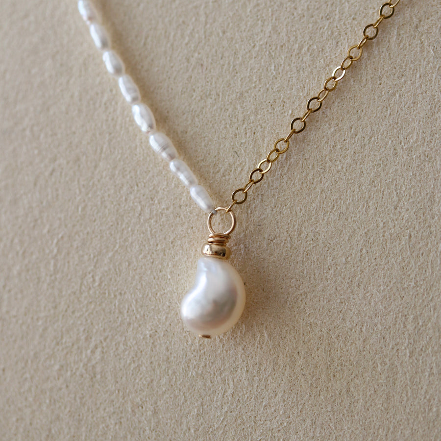 Baroque Pearl Chain Necklace
