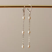 Pearl Line Drops Earrings