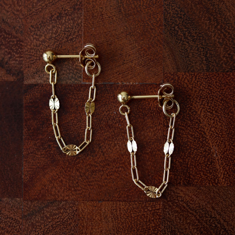 Sunburst Lace Chain Earrings