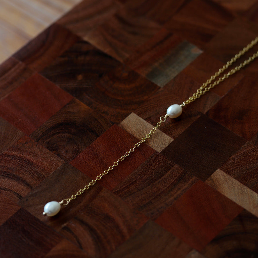 Pearl Lariat Necklace