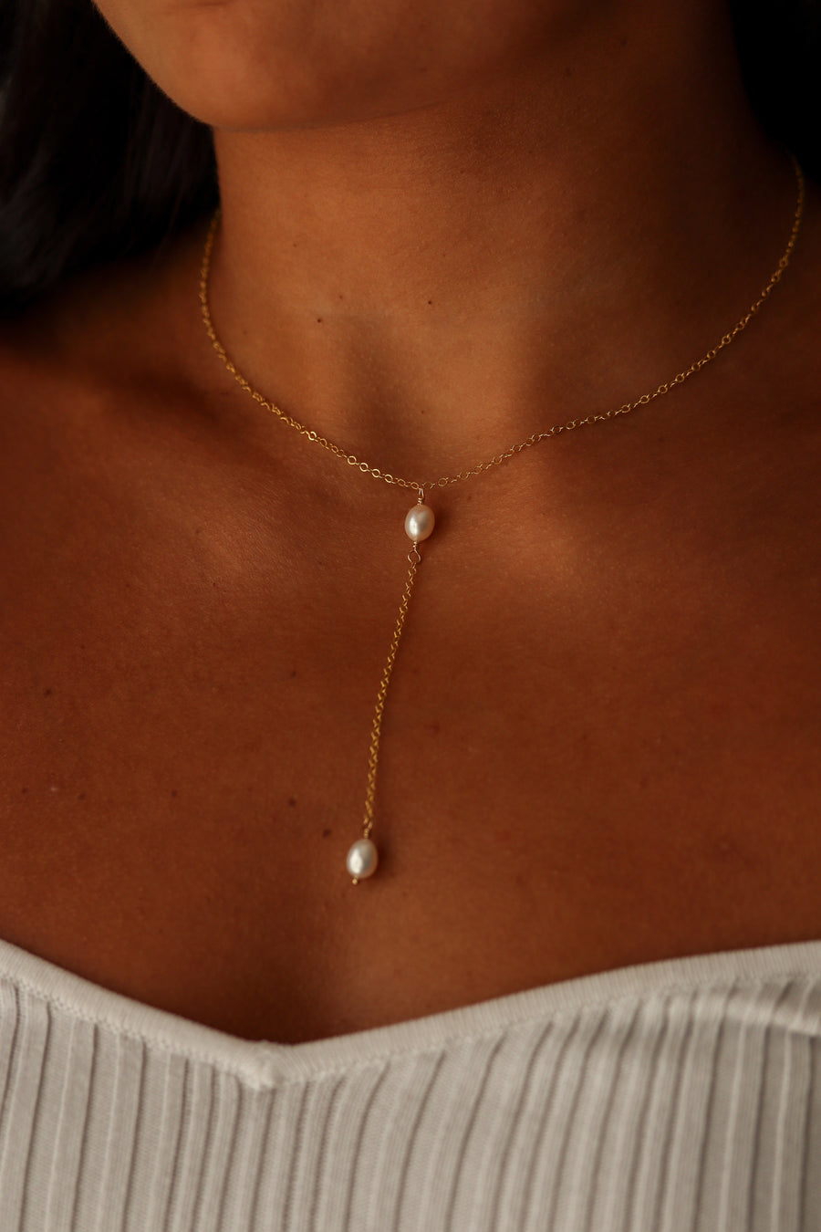 Pearl Lariat Necklace