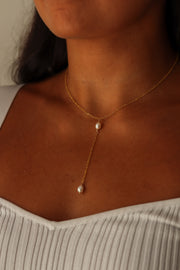 Pearl Lariat Necklace
