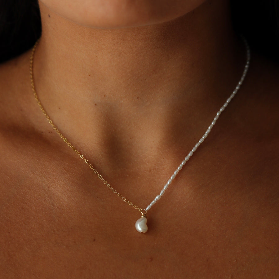 Baroque Pearl Chain Necklace