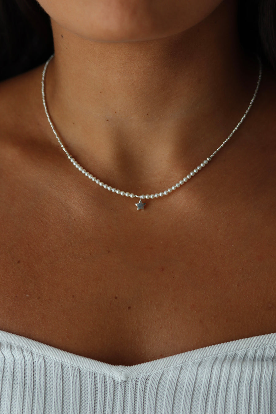 Starlit Pearl Necklace