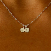 Personalized Initial Heart Tag Necklace