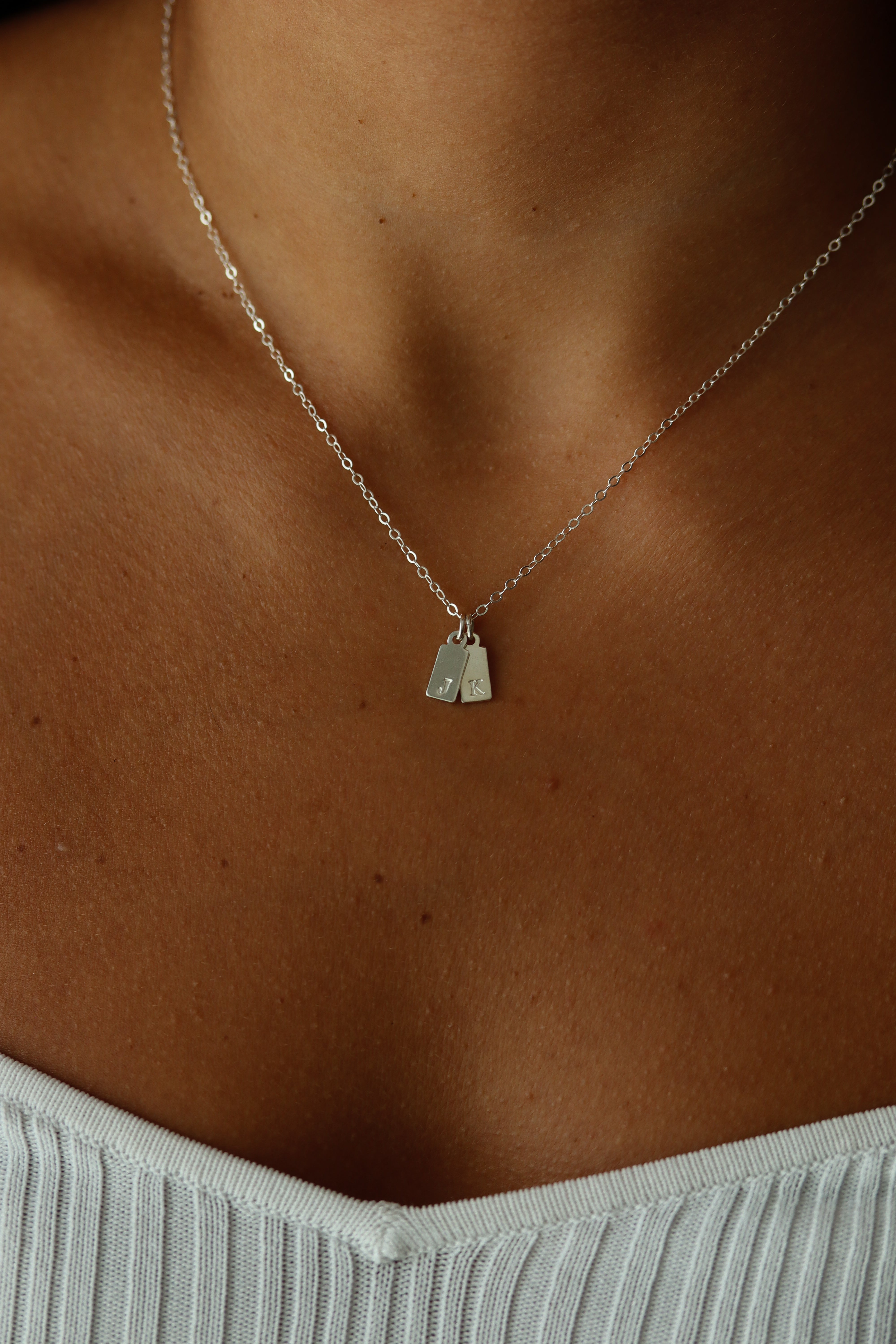 Personalized Initial Tag Necklace