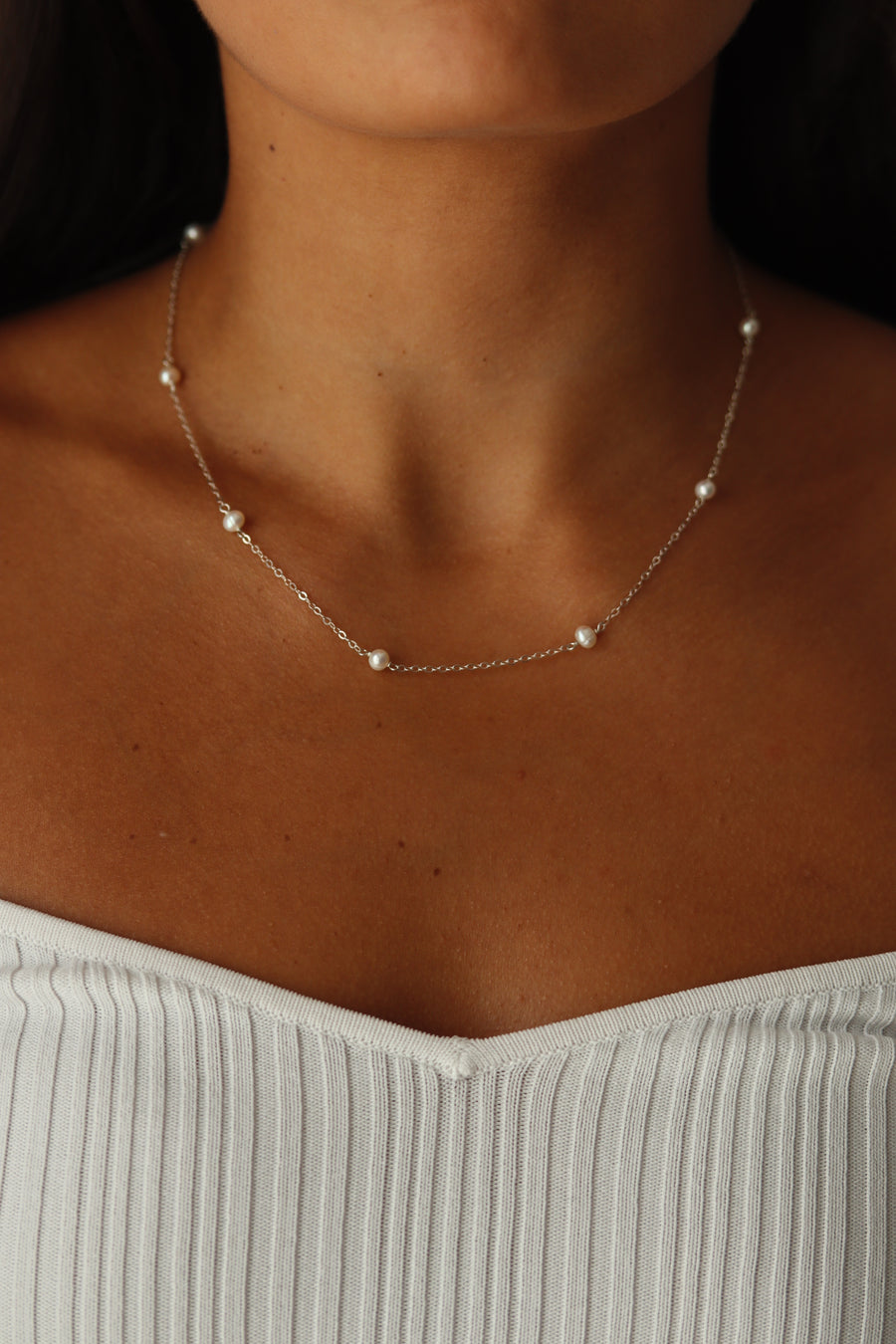 Classic Pearl Chain Necklace