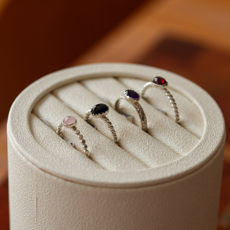 Gemstone Rings (Sterling Silver)