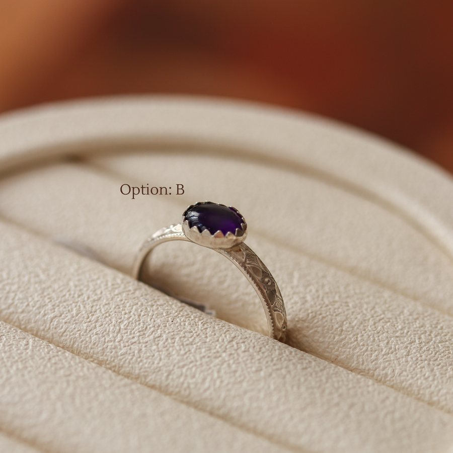 Gemstone Rings (Sterling Silver)