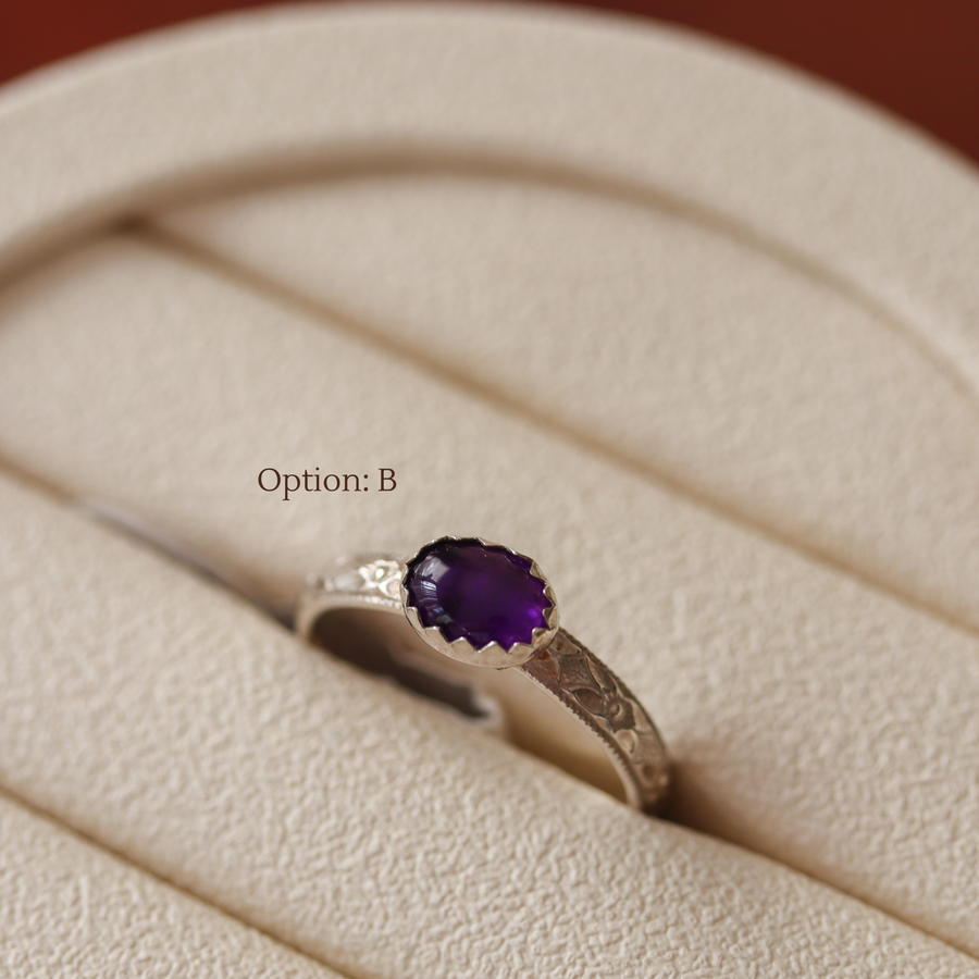 Gemstone Rings (Sterling Silver)