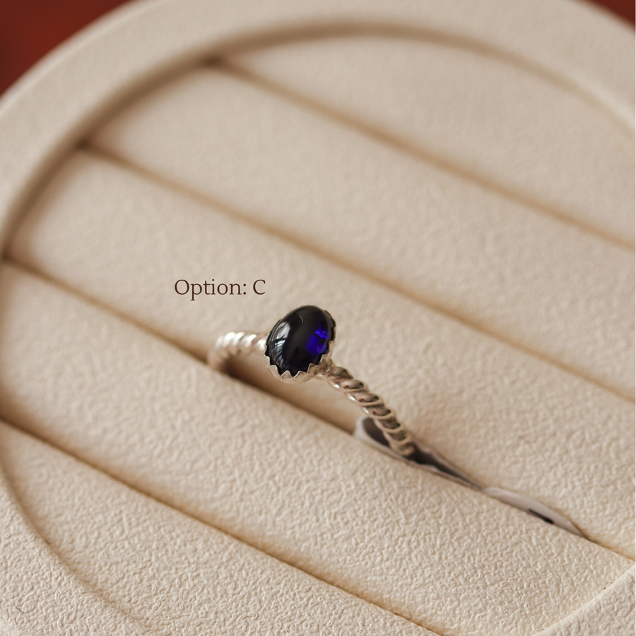 Gemstone Rings (Sterling Silver)