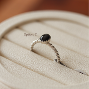 Gemstone Rings (Sterling Silver)