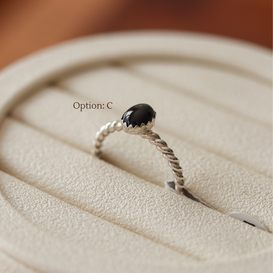 Gemstone Rings (Sterling Silver)