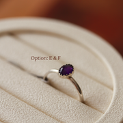 Gemstone Rings (Sterling Silver)