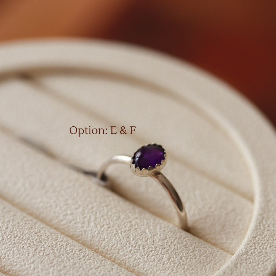 Gemstone Rings (Sterling Silver)